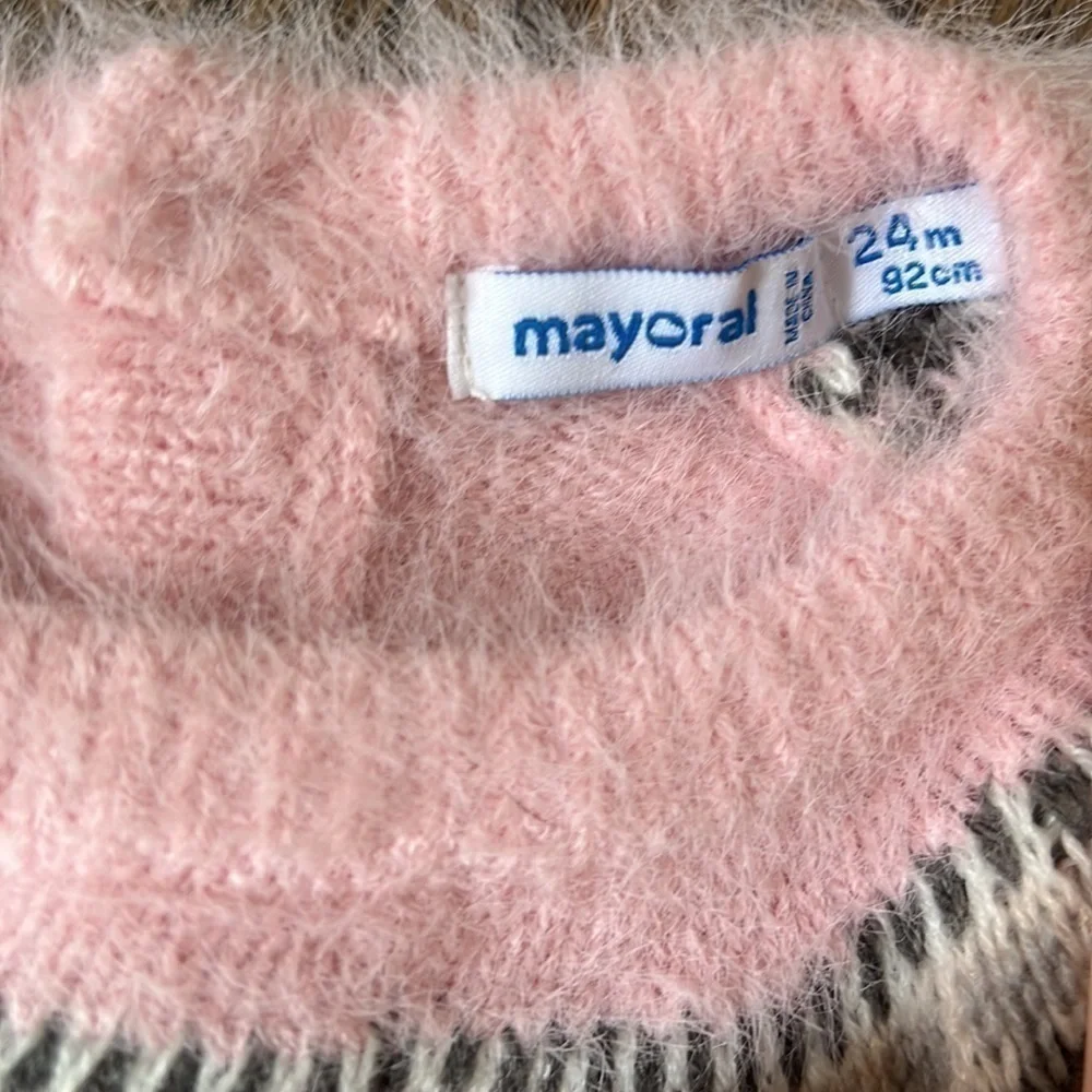 Mayoral pink sweater 2T luxury designer European boutique rare sale pale pink - Picture 4 of 8